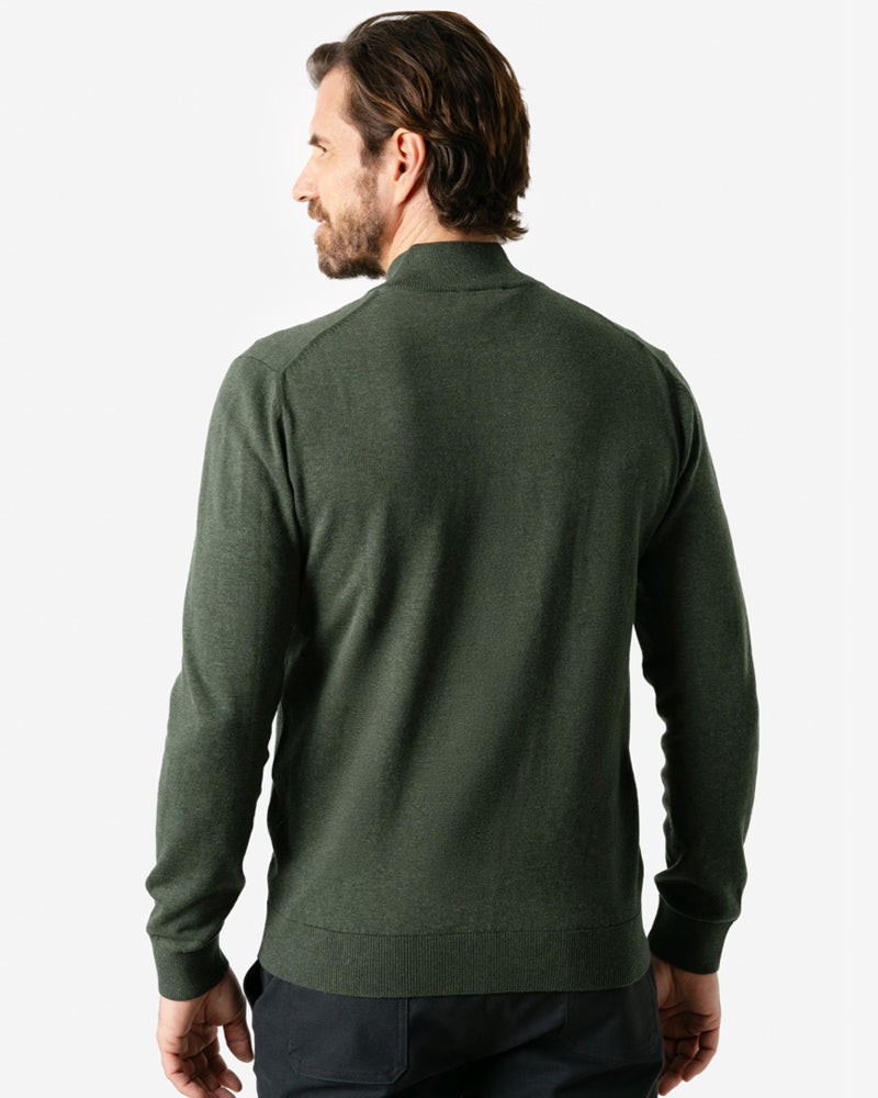 LIVING CRAFTS Herren Strickjacke mit Reißverschluss PAVO GREY Bio-Baumwolle
