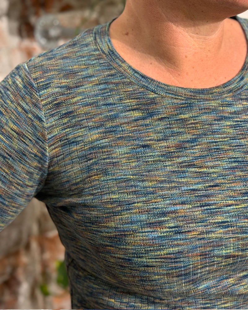 LIVING CRAFTS gemeleerde longsleeve PRIS MULTI biologisch katoen