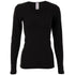 Living Crafts wol zijde longsleeve V-HALS dames ZWART