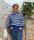 LIVING CRAFTS gestreepte trui MALIKA BLUE biologisch katoen