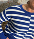 LIVING CRAFTS gestreepte trui MALIKA BLUE biologisch katoen