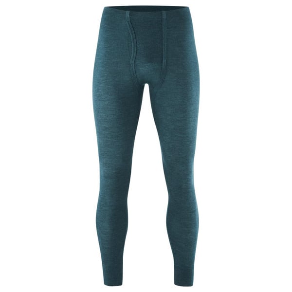 LIVING CRAFTS wol zijde longjohn heren legging PETROL