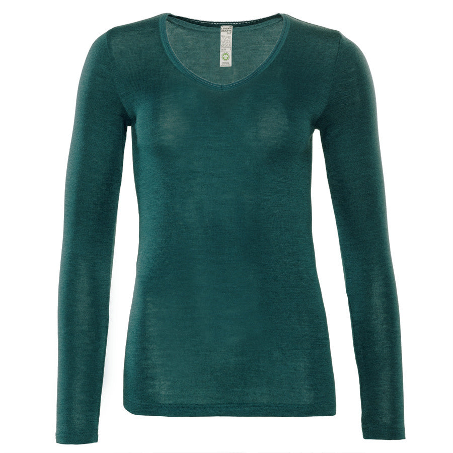 LIVING CRAFTS wol zijde longsleeve biologische wol SEA