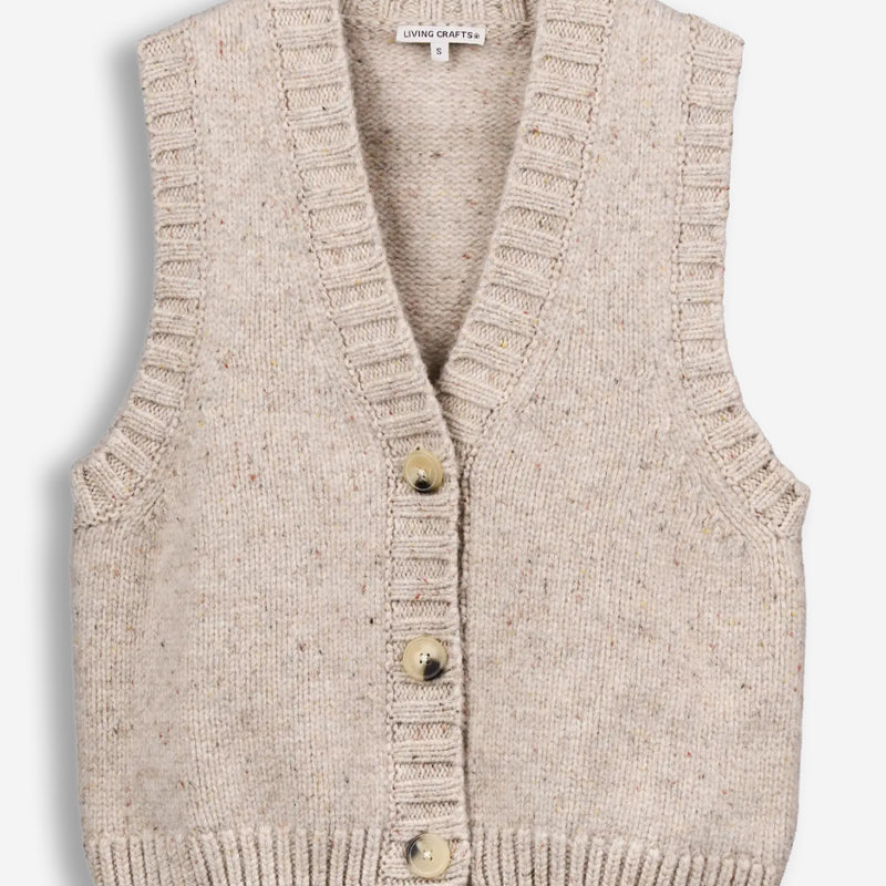 LIVING CRAFTS wollen spencer BIRTHE SAND biologische wol