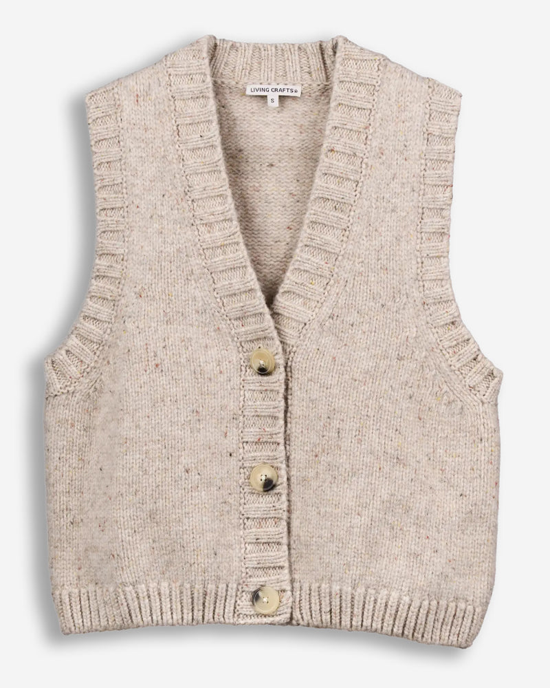 LIVING CRAFTS wollen spencer BIRTHE SAND biologische wol