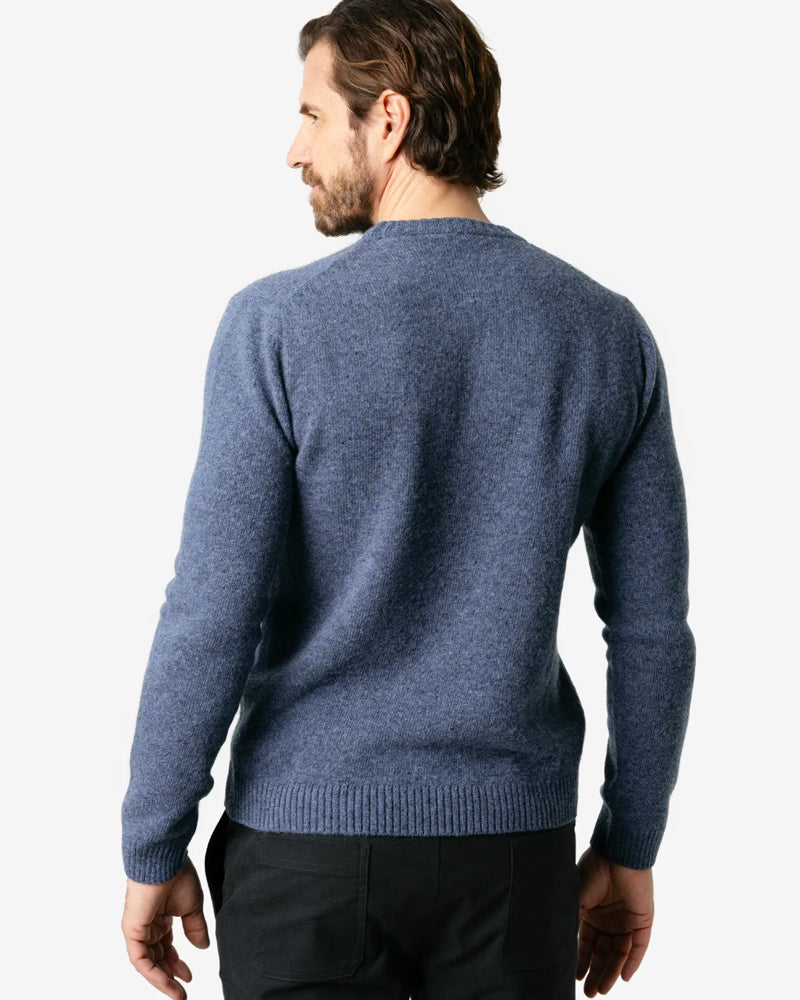 LIVING CRAFTS wollen trui BASTIAN BLUE biologische wol