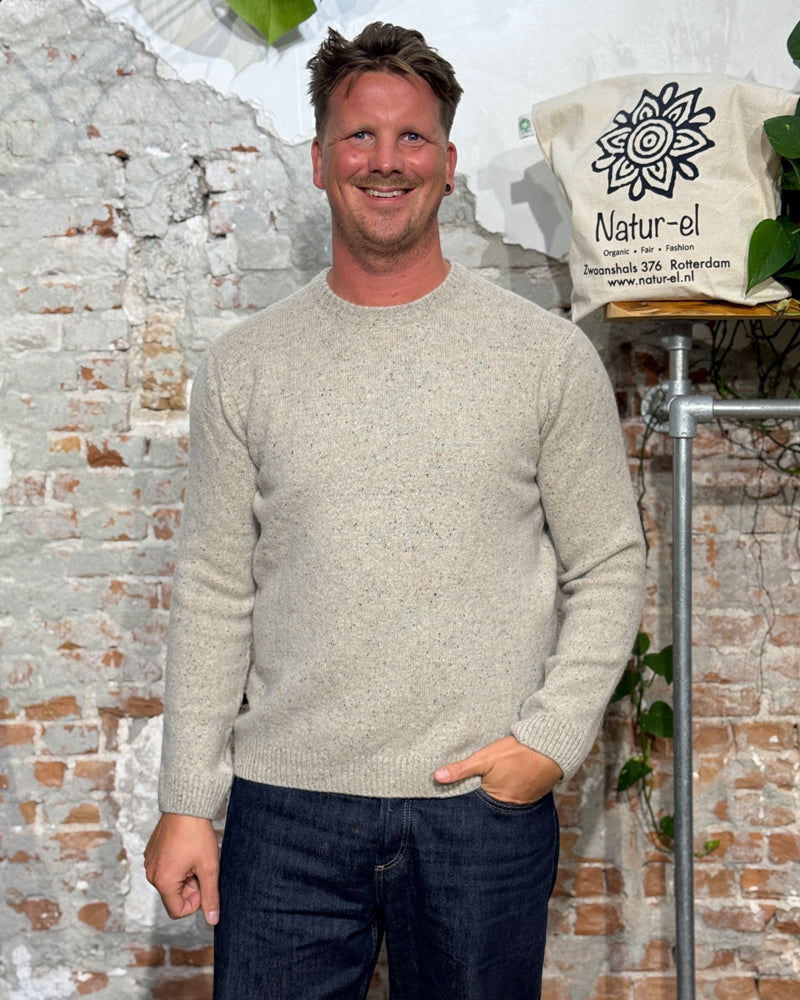 LIVING CRAFTS wool sweater BASTIAN SAND organic wool