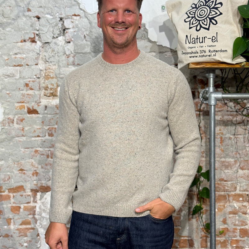 LIVING CRAFTS wool sweater BASTIAN SAND organic wool