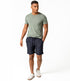 LIVING CRAFTS effen korte broek ROD NAVY  linnen