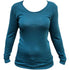 HOCOSA longsleeve van biologische wol zijde dames ZEEBLAUW