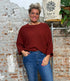 MADNESS batwing trui SOFIE RED biokatoen tencel