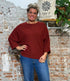 MADNESS batwing trui SOFIE RED biokatoen tencel