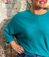 MADNESS batwing trui SOFIE TEAL biokatoen tencel