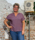 MADNESS v-hals blouse LISA FLOWERSTAR van tencel