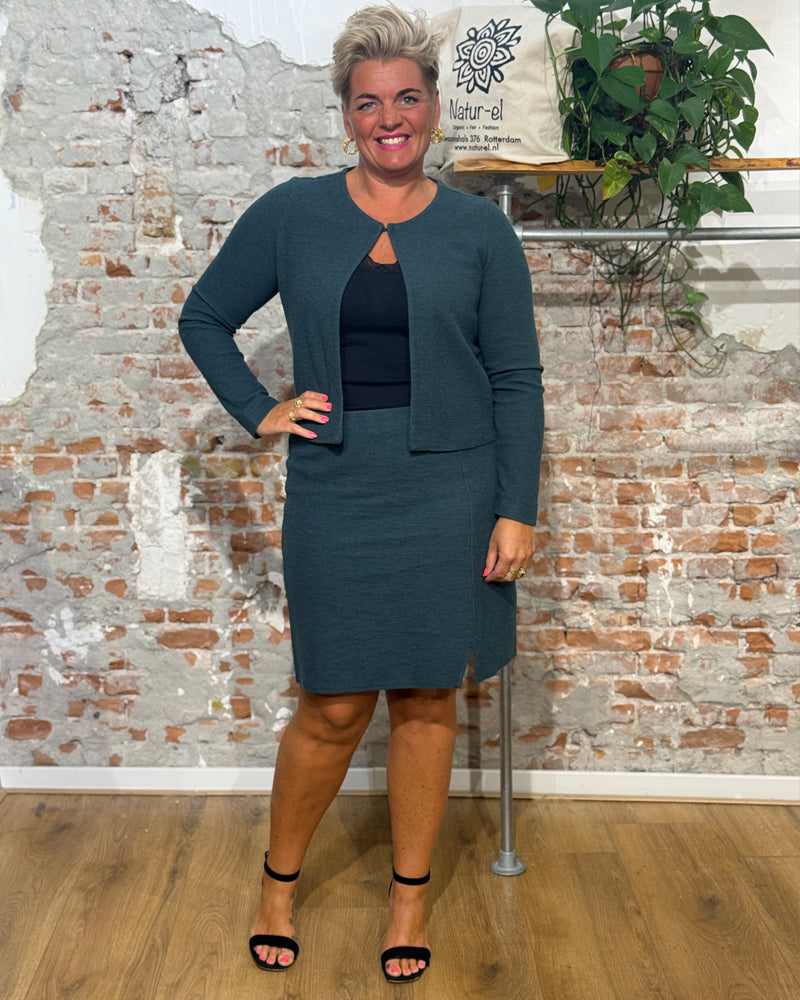 MADNESS vestje PHOEBE TEAL biologisch katoen jersey