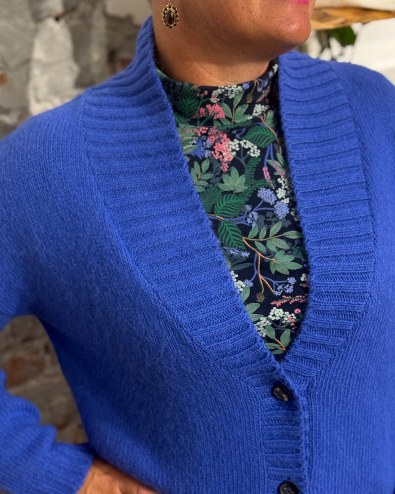 MADNESS vest met kraag JAMILLA BLUE alpaca katoen
