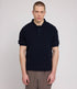 MAZINE gebreide polo shirt INDIGO van biologisch katoen