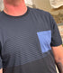 MAZINE gestreept shirt HALFWAY STRIPE van biologisch katoen