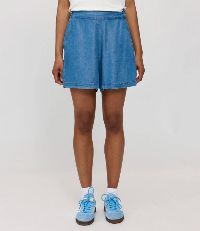 MAZINE korte bermuda broek SERA BLUE van tencel