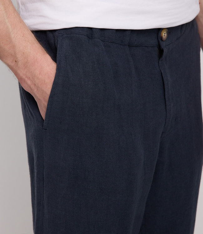 MAZINE lange linnen broek RIK NIGHT pure linnen