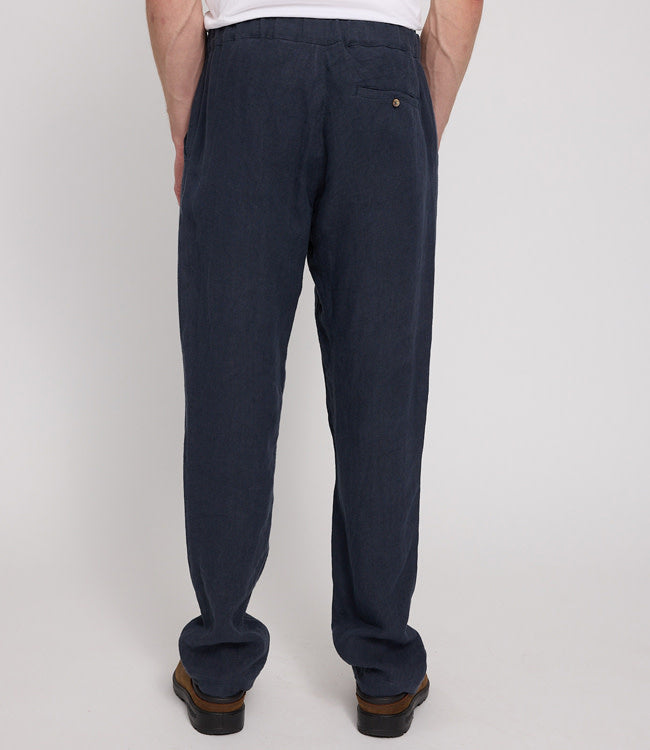 MAZINE lange linnen broek RIK NIGHT pure linnen