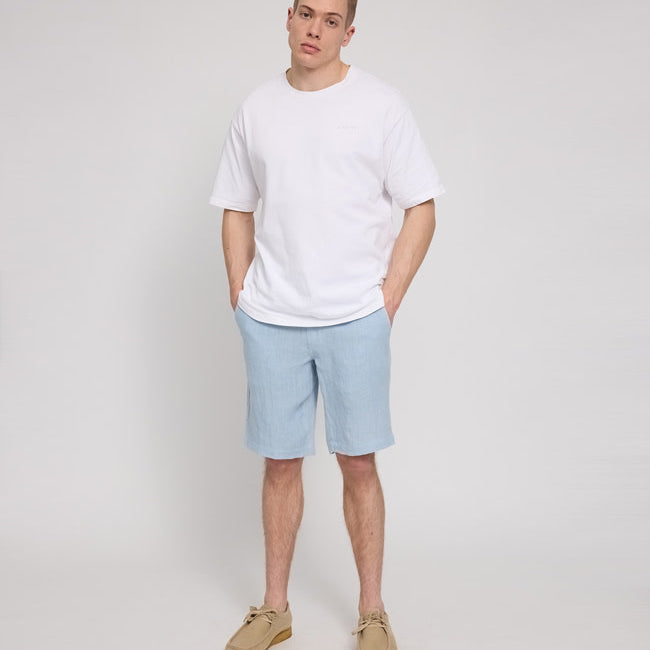 MAZINE linnen korte broek EVAN BLUE bermuda
