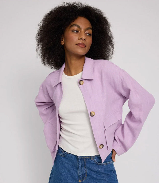 MAZINE linnen blouse jasje JELKA LAVENDER
