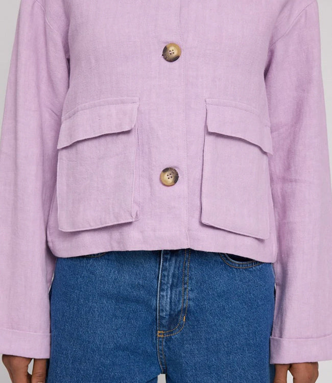 MAZINE linnen blouse jasje JELKA LAVENDER