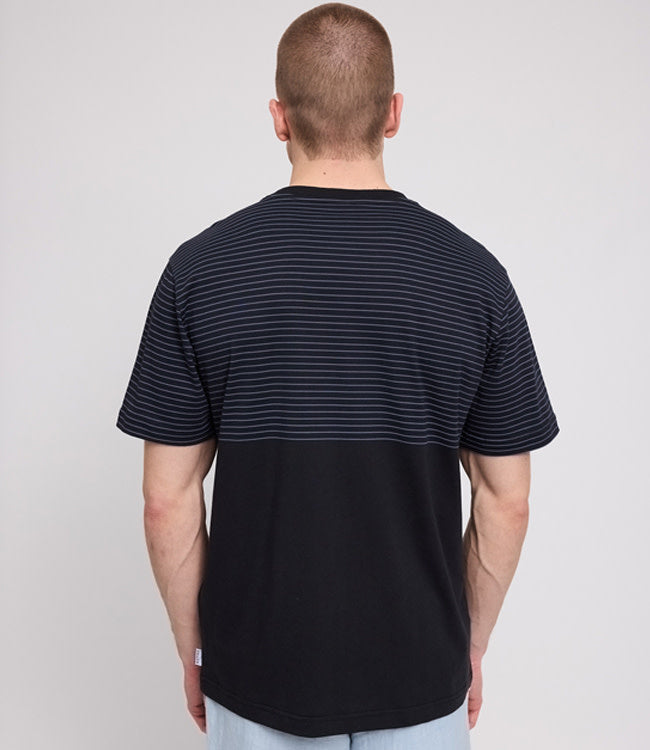 MAZINE gestreept shirt HALFWAY STRIPE van biologisch katoen