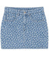 MAZINE denim rok met print LEOPARD biologisch katoen