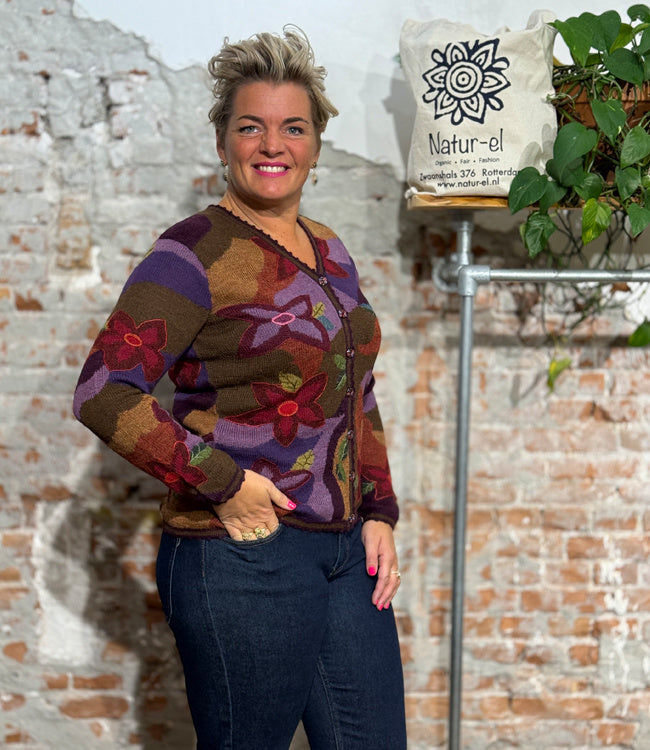 Wollen vest van 100% alpaca AUTUMN DREAMS