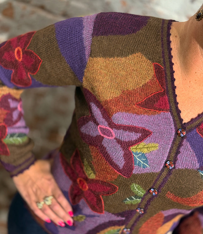 Wollen vest van 100% alpaca AUTUMN DREAMS