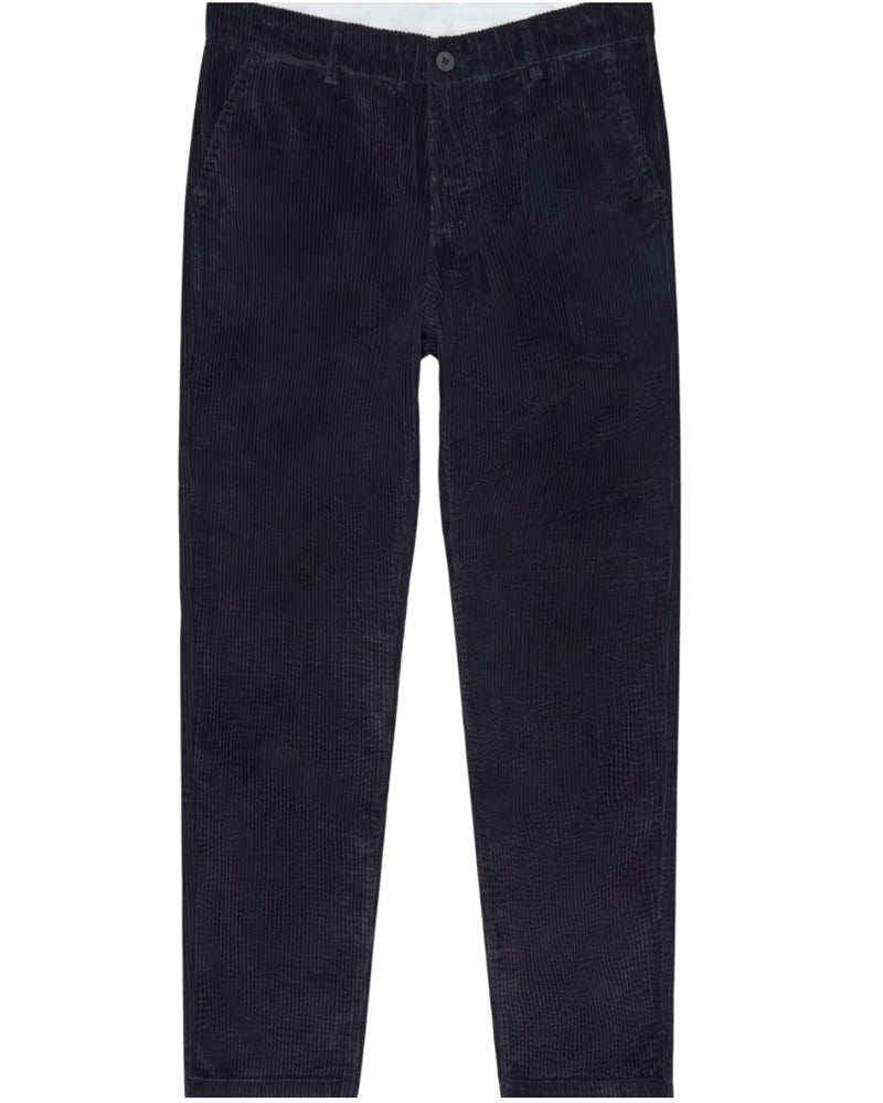 Chino broek corduroy WALES BLACK JET biologisch katoen KCA