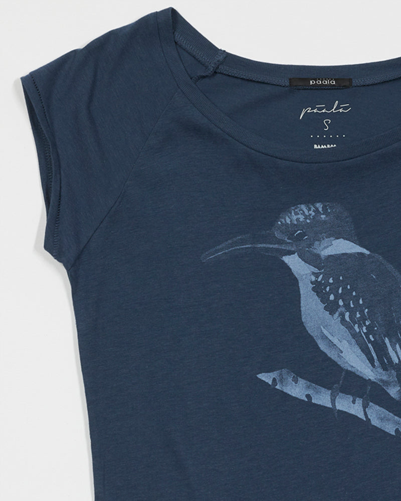 PÄÄLA shirt KINGFISHER DENIM bamboe en biologisch katoen