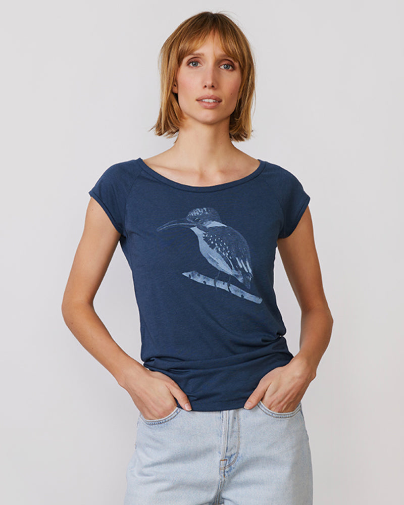 PÄÄLA shirt KINGFISHER DENIM bamboe en biologisch katoen