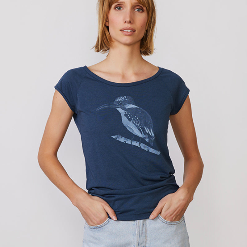 PÄÄLA shirt KINGFISHER DENIM bamboe en biologisch katoen
