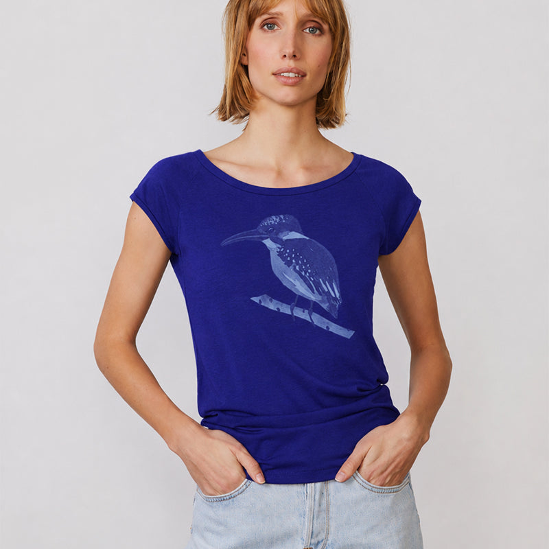 PÄÄLA shirt KINGFISHER PEACOCK bamboe en biologisch katoen