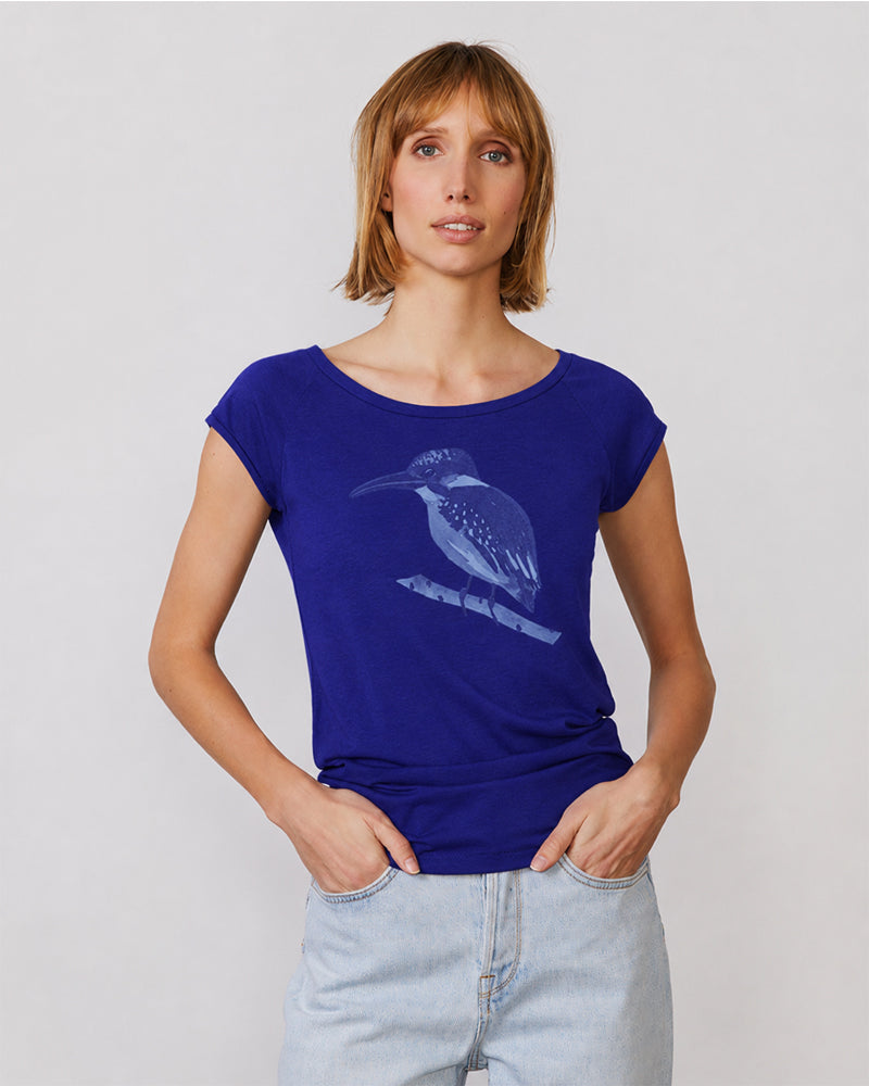 PÄÄLA shirt KINGFISHER PEACOCK bamboe en biologisch katoen