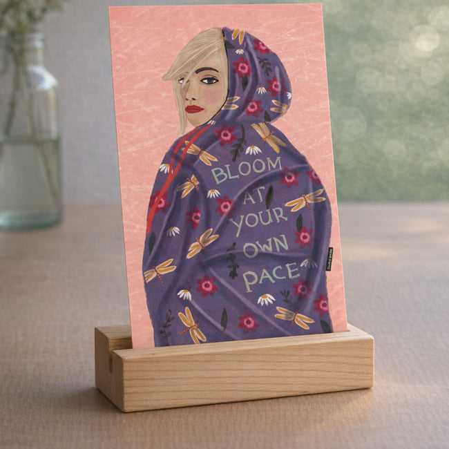 Wens kaart BLOOM AT YOUR OWN PACE van studio Lawiene A6