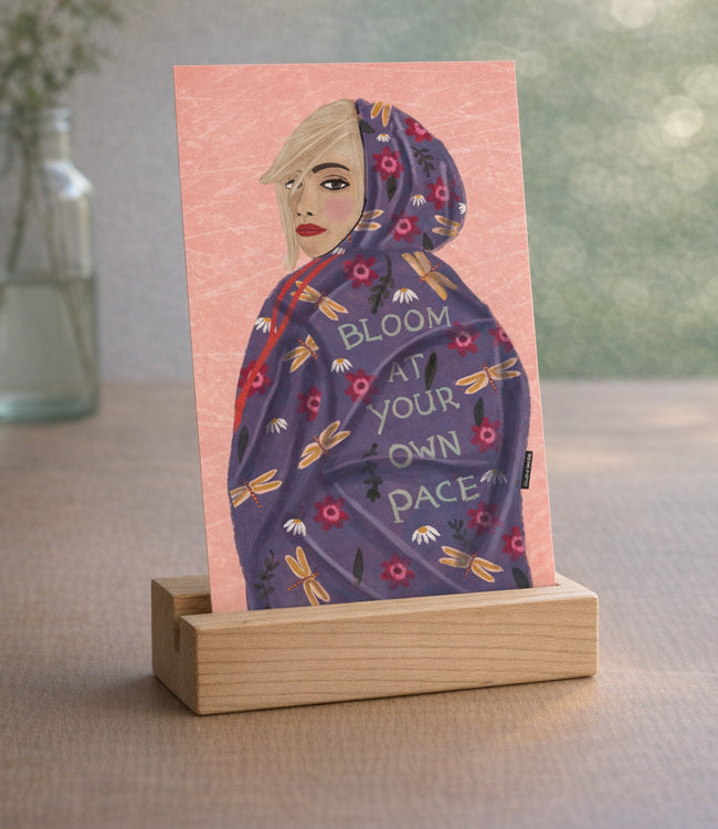 Wens kaart BLOOM AT YOUR OWN PACE van studio Lawiene A6