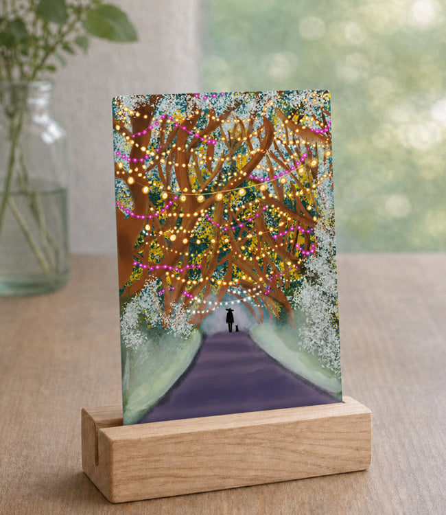Dubbele Wens kaart INTO THE WOODS van studio LaWiene 10,5 x15 cm