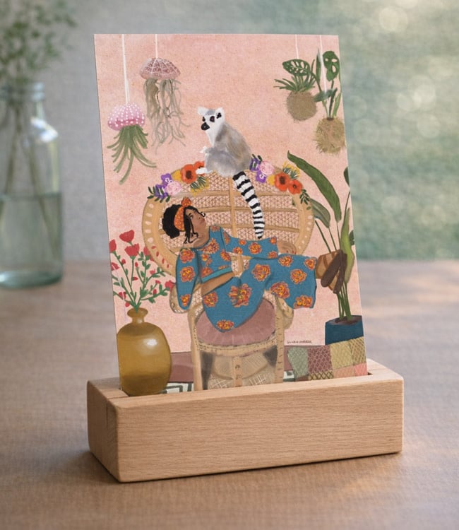 Wens kaart MONKEY SEE van studio Lawiene A6