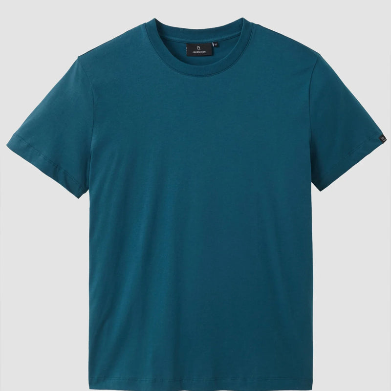 RECOLUTION basic heren shirt AGAVE TEAL biologisch katoen