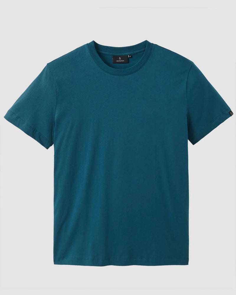 RECOLUTION basic heren shirt AGAVE TEAL biologisch katoen