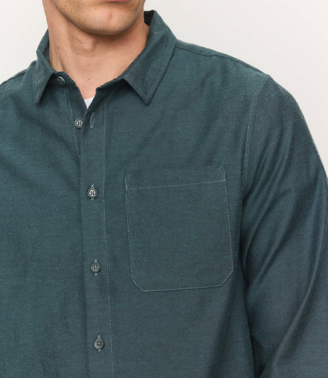 RECOLUTION flanel overhemd LENT GREEN biologisch katoen