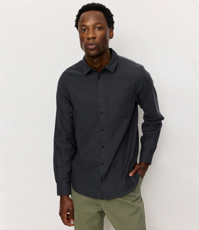 RECOLUTION flanel overhemd LENT GREY biologisch katoen