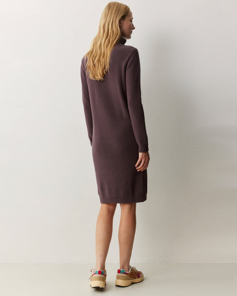 RECOLUTION Jurk met rits STELLA GRAPE biologisch katoen