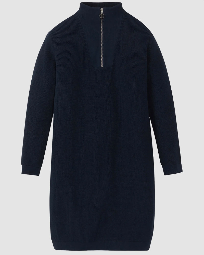 RECOLUTION Jurk met rits STELLA NAVY biologisch katoen
