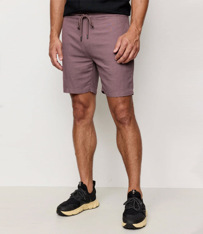 RECOLUTION korte broek CURT GRAPE ecovero en linnen