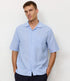 RECOLUTION korte mouw overhemd CAS BLUE STRIPES biokatoen